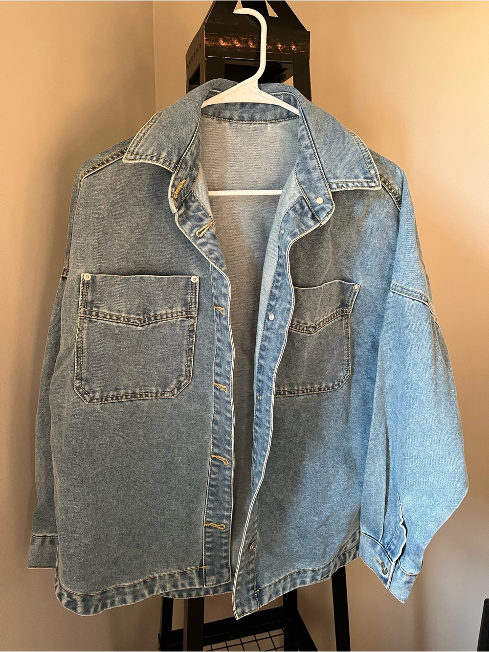 Classic Light Blue Denim Jacket - Oversized Women’s Coat